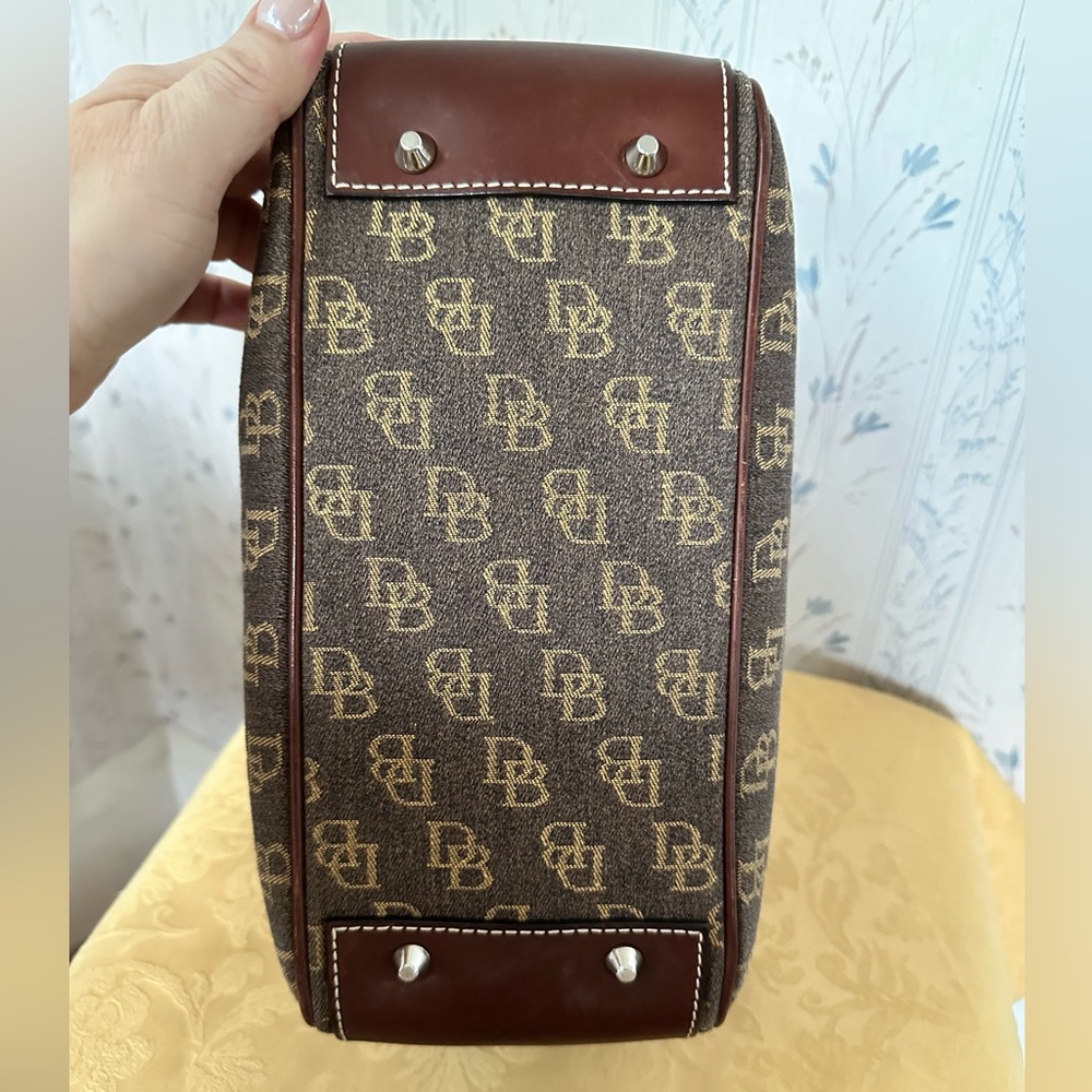 Dooney & Bourke Brown Satchel with Monogram Design - Picture 7 of 16